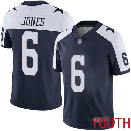 Youth Dallas Cowboys Limited Navy Blue Chris Jones Alternate #6 Vapor Untouchable Throwback NFL Jersey->women nfl jersey->Women Jersey